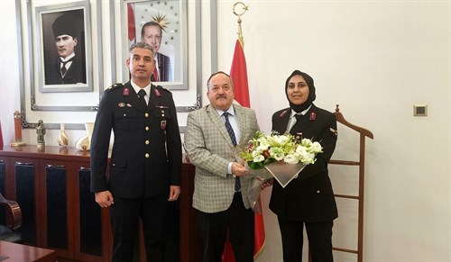 JANDARMA TEŞKİLATINDAN KAYMAKAM İNCİ'YE 186.KURULUŞ YIL DÖNÜMÜ ZİYARETİ